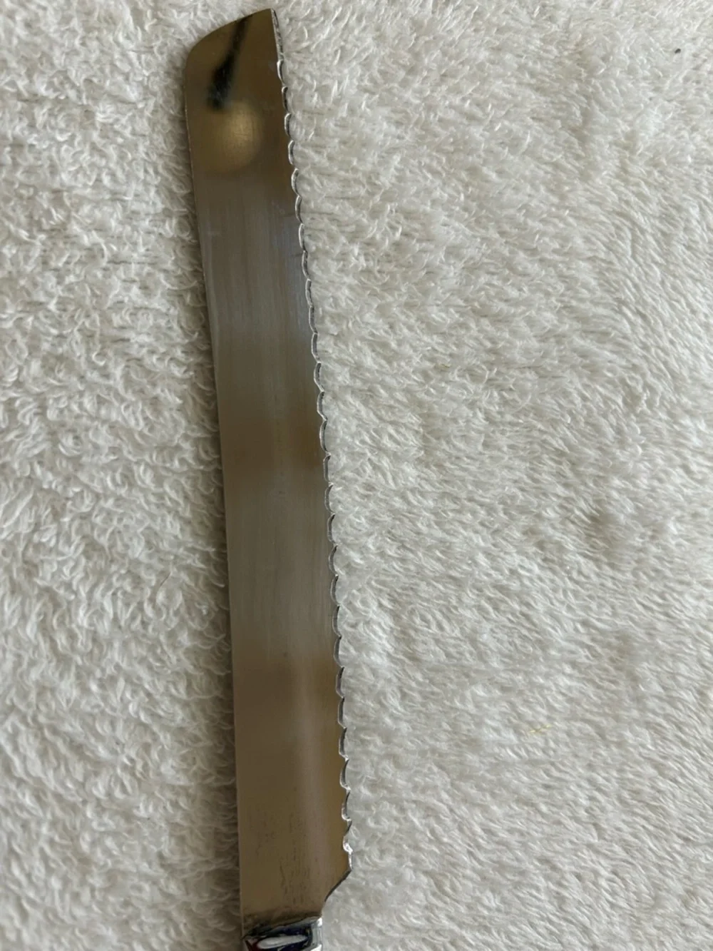 Vintage Challah Knife Silver Plated Stainless Blade Embossed In Honor of Shabbat